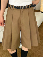 INCERUN Heren Broek met Plooien en Zak