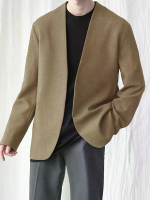 INCERUN Heren Casual Blazer Effen Colloos Casual Lange Mouwen Bedrijfsblazer