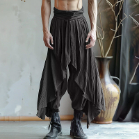 INCERUN Heren Geconstrueerde Effen Kleur Laagjesbroek Mode Comfortabele Elastische Taille Broek voor Mannen