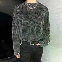 INCERUN Heren Mesh Dun Lange Mouwen T shirts Comfortabele Losse Pasvorm Zonnebescherming Crew Neck Top Grote Maat S 5XL