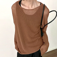 INCERUN Heren Relaxed Fit Hol Gebreide Lange Mouwen T Shirt Zachte Drape Stof Licht Doorschijnend T Shirt Top