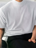 INCERUN Heren T shirt met effen kleur en opstaande kraag