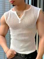 INCERUN Heren Tank Top Holle Tops Kleding