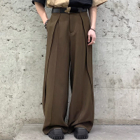 INCERUN Heren Wijde Leg Effen kleur Casual Broek met Zakjes Verkorte Ontwerp Rits Onderkant Broek Plus Size