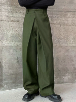 INCERUN Herenbroek Modeontwerp Effen Kleur Knooppantalon Wijde Pijpen Streetwear met Zijzakken S 5XL