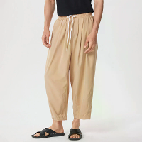 INCERUN Herenbroeken Retro Casual Wijde Pijpen Katoen Linnen Losse Broeken Casual Effen Kleur Herenbroeken