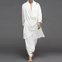 INCERUN Mannen Twee Stuks Set Chinese Stijl Katoen Linnen Lange Mouwen Lange Broek Mannen Casual Vintage Gelaagde Kraag