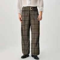 INCERUN Mannen Twist Design Casual Lange Broek Mode Retro Gestreepte Lose Fit Rechte Broek voor Mannen