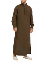 Mens Saudi Stijl Thobe Dishdash Jubba Arabische Gewaad Islamitische Kleding Lange Maxi Jurk
