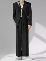 Stevig Revers Blazer Twee Delige Outfits