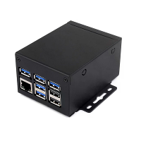 Industriële metalen behuizing voor Raspberry Pi 5/5B Grote ruimte beschermende behuizing compatibel met uitbreidingsbord