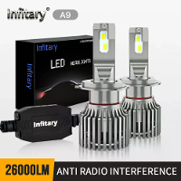 INFITARY A9 2PCS 12V 24V H1 / H4 LED Auto Koplampen 26000LM Verlichtingsset 6500K Koplampen CSP 3570 Chip