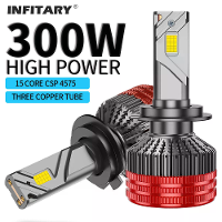 INFITARY Q6 30000LM LED Car Headlight Bulbs 300W Hi Low Beam Car Headlamps 6500K Bright White