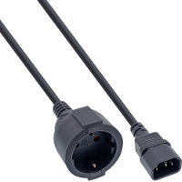 Kaltgeräte C14 auf Schuko Bu 1m