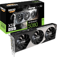 Inno 3D Nvidia RTX 5080 Videokaart X3 16GB G 16 GB GDDR7 RAM PCIe x16 HDMI 2.1, DisplayPort 2.1 NVIDIA G Sync , Overclocked