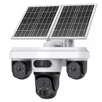 INQMEGA 9MP Tri lens Zonnecamera 4G EU Versie Buiten Draadloze PTZ Kleur Nachtzicht Twee weg Audio Waterdicht AOV+PIR 2 