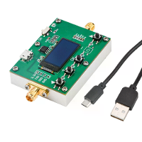 Instelbare RF versterker module LF tot 6GHz, 0 tot 31.75DB OLED display SMA connector CNC aluminumlegering behuizing
