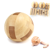 Intelligence Luban Lock Wooden Brain Teaser Puzzle Educational Toy Magic Ball