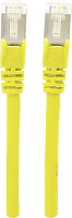 Intellinet 350525 RJ45 Netwerkkabel, patchkabel CAT 6A S/FTP 7.50 M Geel Folie afscherming, Afscherming gevlochten, Halogeenvrij 1 stuk(s)