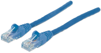 Intellinet 350785 RJ45 Netwerk Aansluitkabel CAT 6A S/FTP 7.5 M Blauw Folie afscherming, Afscherming gevlochten, Halogeenvrij