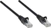 Intellinet 739795 RJ45 Netwerkkabel, patchkabel CAT 6 S/FTP 0.25 M Zwart Folie afscherming, Afscherming gevlochten, Halogeenvrij 1 stuk(s)