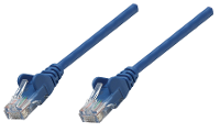 Intellinet 739832 RJ45 Netwerkkabel, patchkabel CAT 6 S/FTP 0.25 M Blauw Folie afscherming, Afscherming gevlochten, Halogeenvrij 1 stuk(s)