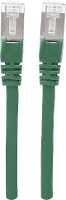 Intellinet 740654 RJ45 Netwerkkabel, patchkabel CAT 6A S/FTP 0.50 M Groen Folie afscherming, Afscherming gevlochten, Afgeschermd, Halogeenvrij 1 stuk(s)