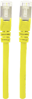 Intellinet 740777 RJ45 Netwerkkabel, patchkabel CAT 6A S/FTP 1.50 M Geel Folie afscherming, Afscherming gevlochten, Afgeschermd, Halogeenvrij 1 stuk(s)