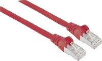 Intellinet 741002 RJ45 Netwerkkabel, patchkabel CAT 6A S/FTP 7.50 M Rood Folie afscherming, Afscherming gevlochten, Afgeschermd, Halogeenvrij 1 stuk(s)