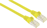Intellinet 741019 RJ45 Netwerkkabel, patchkabel CAT 6A S/FTP 7.50 M Geel Folie afscherming, Afscherming gevlochten, Afgeschermd, Halogeenvrij 1 stuk(s)