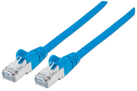 Intellinet 735216 RJ45 Netwerkkabel, patchkabel CAT 6 S/FTP 0.50 M Blauw Vergulde steekcontacten 1 stuk(s)