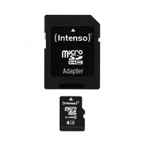 Intenso microSDHC 4GB Class 10 geheugenkaart incl. SD adapter