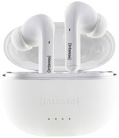 Intenso T302A In Ear headset Bluetooth Stereo Wit Noise Cancelling Indicator voor batterijstatus, Headset, Oplaadbox, Touchbesturing