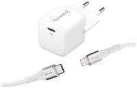 Intenso W30C GaN + C315L USB oplader 30 W 1x USB C, 1x Apple Lightning Wit Binnen GaN, USB Power Delivery (USB PD)
