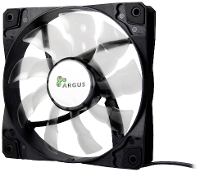 Inter Tech Argus L 12025 PC ventilator Zwart (b x h x d) 120 x 120 x 25 mm Incl. LED verlichting
