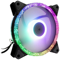 Inter Tech RS 071 RGB PC ventilator Zwart, Wit