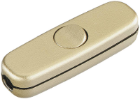 InterBÃ¤r Snoerschakelaar 250V/AC 3 A 1 x Aan/Uit Goud 3 (2) A/250 V/AC