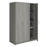 Interiax Kledingkast 'Amelie'   Grijze Eik   3 Deurs   180x120x54 cm