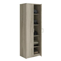 Interiax Kledingkast 'Amelie'   Sonoma Eik   2 Deurs   180x60x40 cm