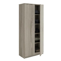 Interiax Kledingkast 'Amelie'   Sonoma Eik   2 Deurs   180x80x40 cm