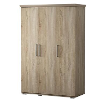 Interiax Kledingkast 'Mila'   Sonoma Eik   3 Deurs   183x120x52cm