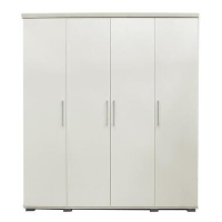 Interiax Kledingkast 'Mila'   Wit   4 Deurs   183x120x52cm