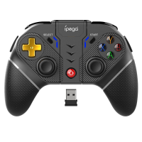 Draadloze gamecontroller met 4 programmeerbare toetsen Kleurrijk verlichte dubbele motor vibratie Turbo bluetooth compat