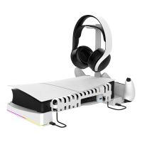 IPega PG P5S039 voor PS5Slim Gaming Console RGB Light Horizontale Stand met Dubbele Gamepad Oplaadpoort Hoofdtelefoonbeu