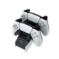 IPLAY HBP 245 Game Controller Dual Charger voor PS5 Wireless Game Controller Oplaadstation met USB kabel