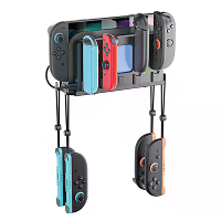 IPLAY HBS 2881 Wandgemonteerde Overschakelaar Oplaadstation 4 in 1 Controller Lader met RGB Licht voor Nintendo Switch J