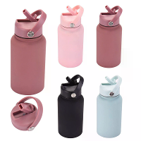 IPRee 1000ml Thermosbeker DEKSEL Met Rietje En Handvat Afgedicht Levensmiddelenveilig Draagbare Handgreep Buiten Sport W