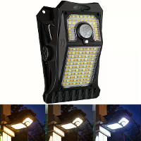 IPRee 118LED 3 kleurtemperatuur solar lights voor buiten clip on bewegingssensor lampen 3 modus IP65 waterdichte beveili