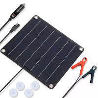 IPRee 12V 10W Waterproof Zonnepaneel Kit Efficiënte Stroomvoorziening voor Auto's en Motorfietsen voor Kamperen en Buite
