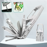 IPRee 13 in 1 Vouw Multi functie Gereedschap RVS Draagbare Flessenopener Vouwbare Schroevendraaier Buitensport Fietsrepa